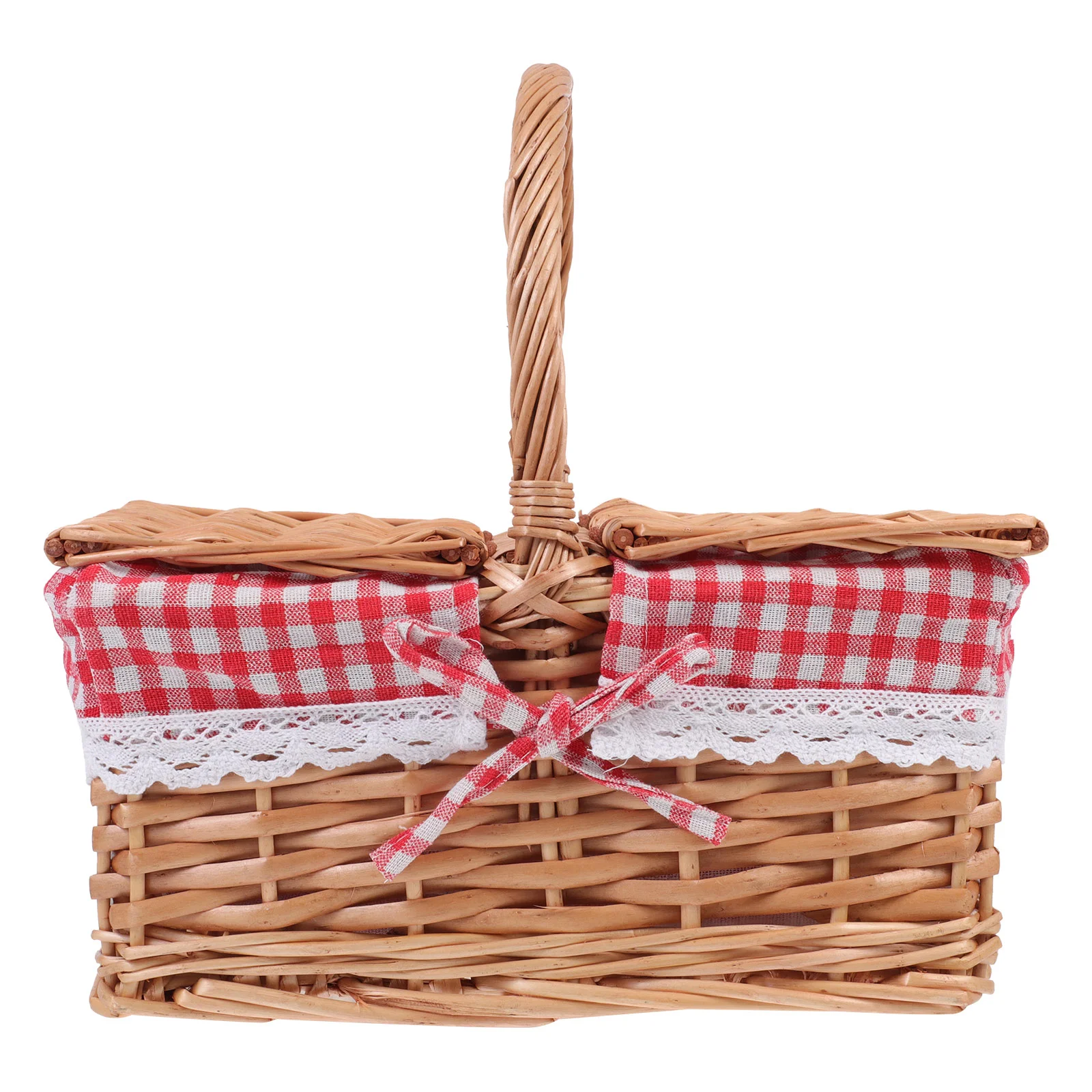 

Outdoor Picnic Basket Toys Case Decorative Straw Container Gadgets Portable Sundry Storage Handle