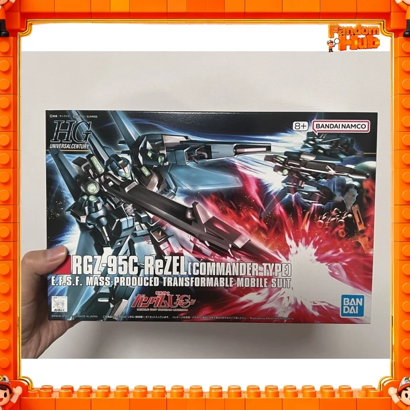 Фото Оригинальный сборный набор модели Bandai Hguc 108 1/144 Rgz 95c Rezel, коллекционная игрушка-меха, подарок. №2