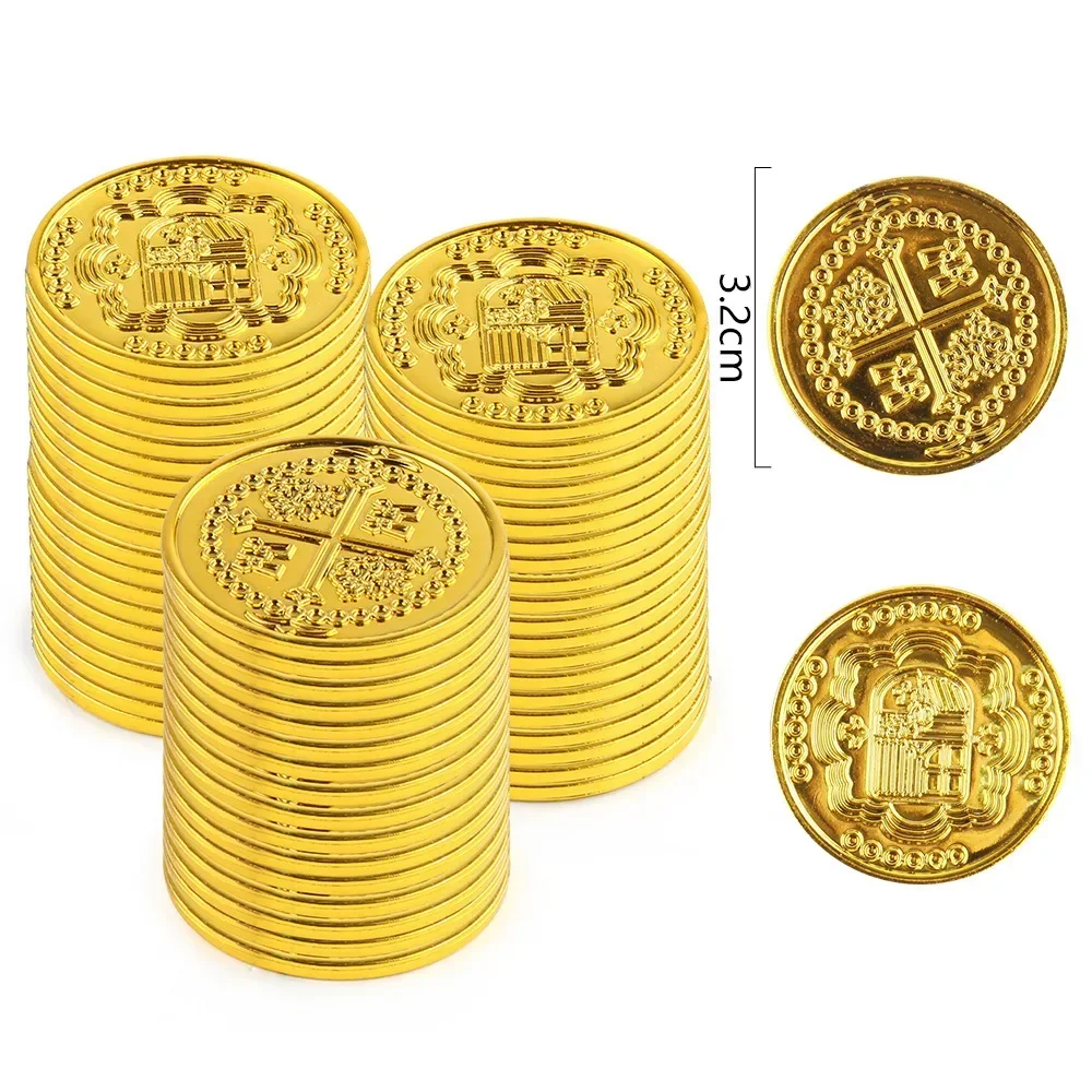 

Пластиковые пиратские монеты, 10/20/50 шт