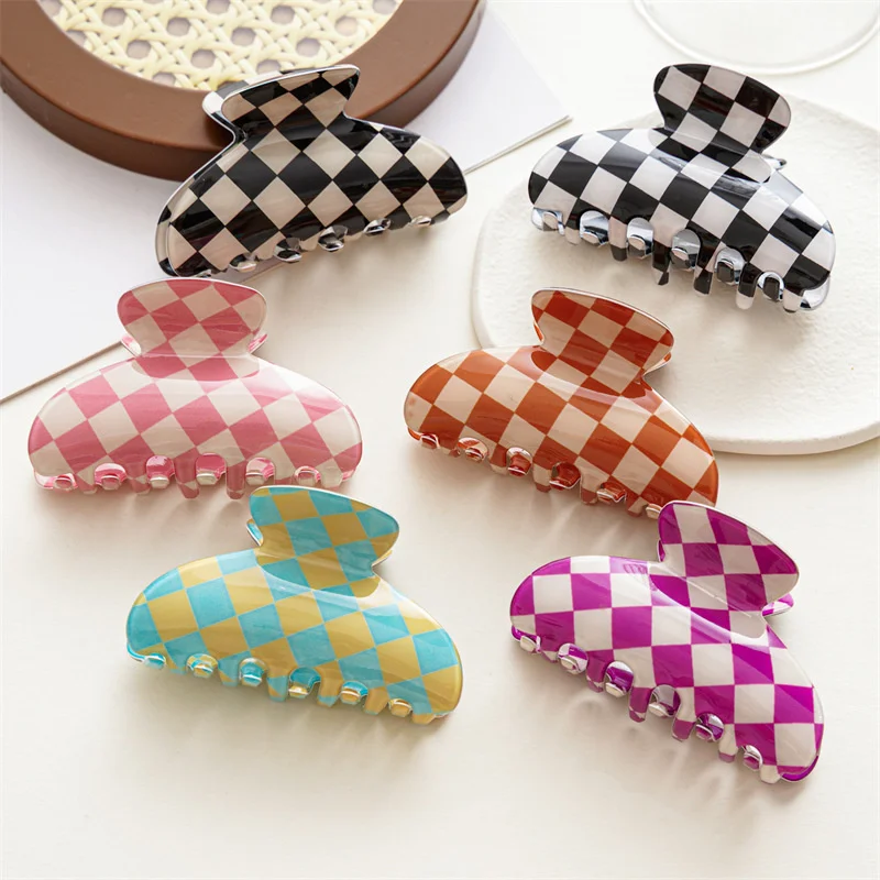 

Vintage Acetate Hair Claw Hairgrips Boho Print Hairgrips Barrettes Fashion Hair Accessories For Women Girls Headwear Hair Clips