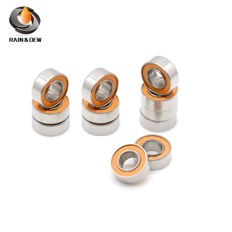 

1Pcs SMR 84 2RS CB ABEC-7 4X8X3 mm Stainless Steel hybrid Si3n4 ceramic ball bearing Without Grease Fast Turning