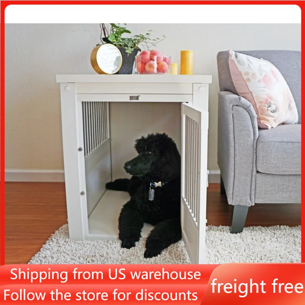 

Dog Crate End Table - Antique White Large Free Shipping House for Dogs Kennel Enclosure Cages Indoor Fence Supplies Pet Products