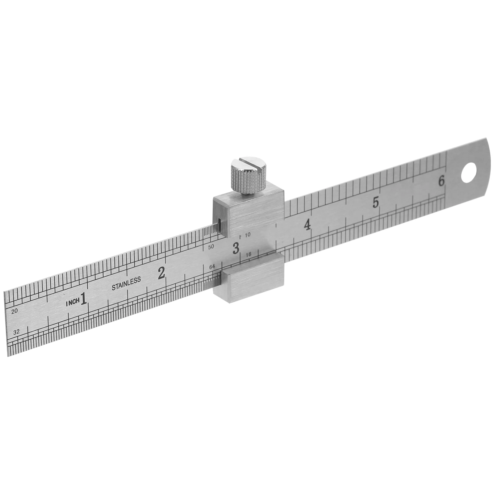 

1 Set Stainless Steel Ruler Straight Scale Measuring Tool with Ruler Stopper