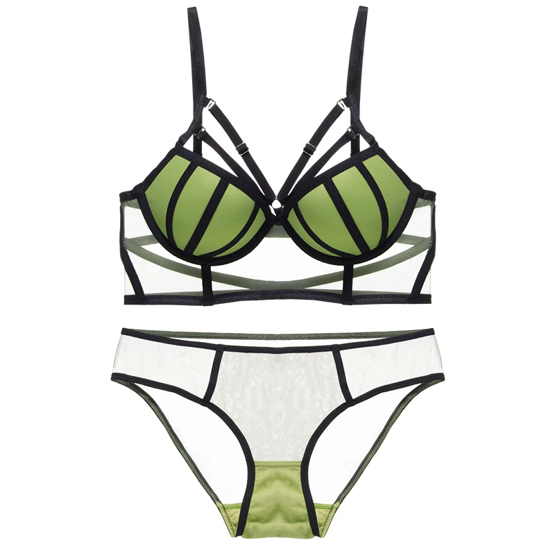 Сексуальный комплект с бюстгальтером для женщин пуш-ап контрастный цвет