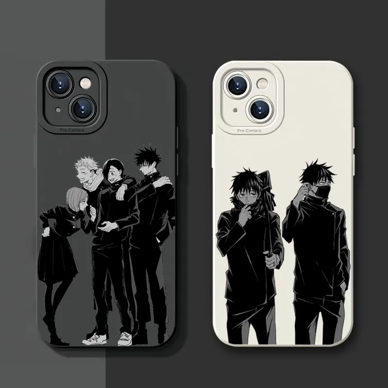 

Anime Jujutsu Kaisen Phone Case For Iphone 11 13 14 12 Mini Pro Max XS XR 8 7 Plus Hitomi Eye Full Edging Cover