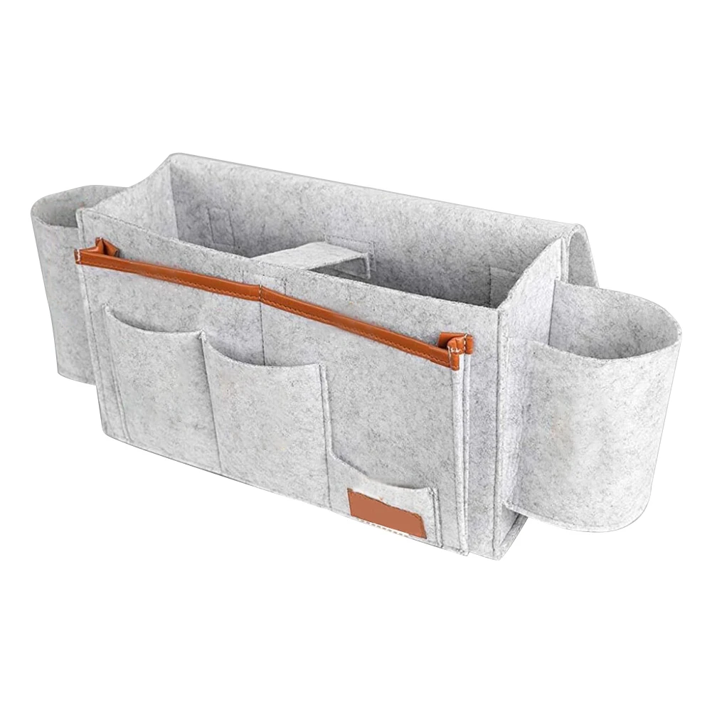 

Felt Bedside Pocket Bed Sofa Organiser Bedside Hanging Storage Organizer Bag Bed Pocket with Water Bottle Holder