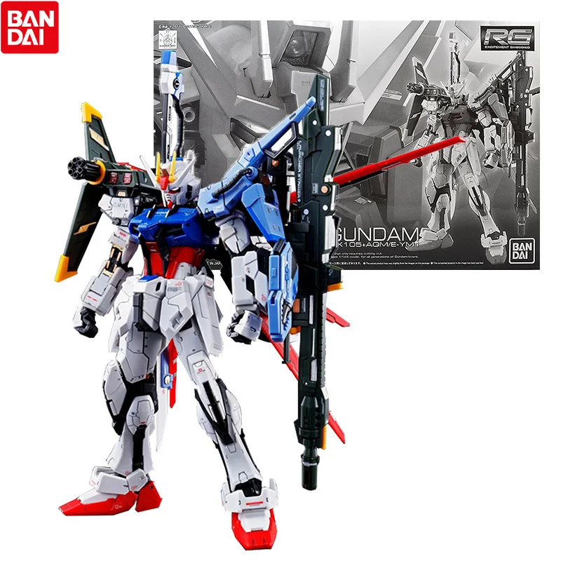 

Bandai Genuine Gundam Model Kit Anime Figure RG 1/144 Perfect Strike Full Equipment Gunpla Anime Action Figure Toys for Children