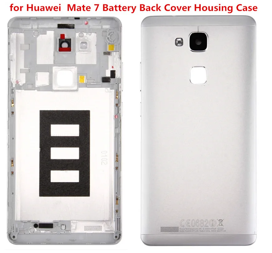 

Оригинальная Крышка батарейного отсека задняя крышка Корпус для Huawei Mate 7 Mate7 с объективом камеры + кнопки питания и громкости для Huawei Mate 7