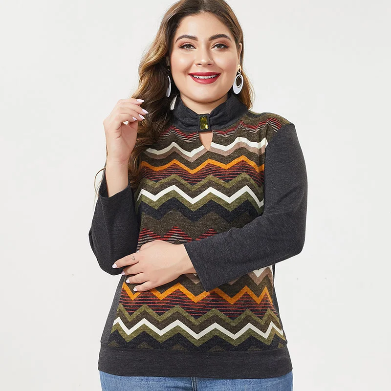 

Женская водолазка с длинным рукавом, с принтом