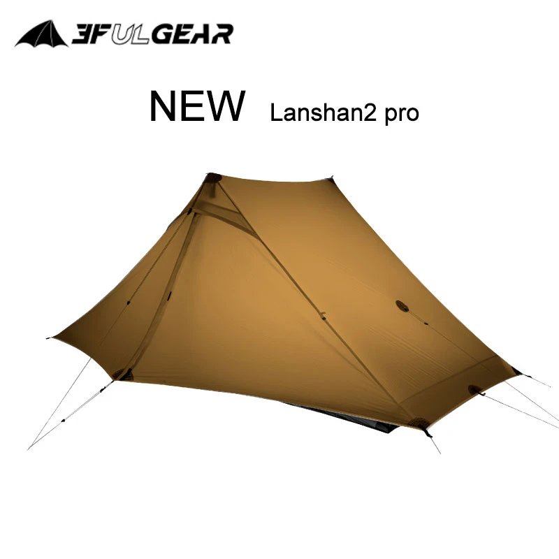 

3F UL GEAR Lanshan 2 Pro 2 Person 3-4 Season Outdoor Camping Tent Professional 20D Ultralight Nylon Both Sides Silicon Tent