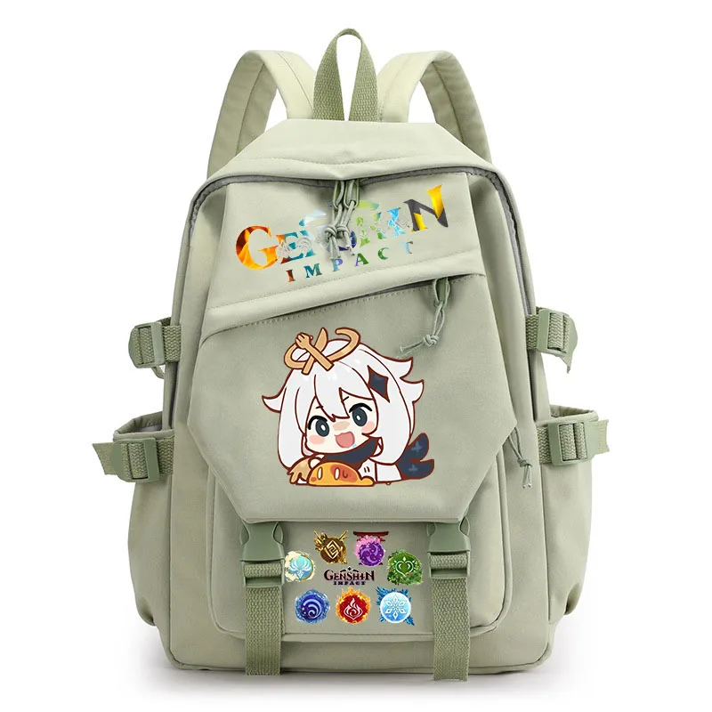 Повседневные сумки Genshin Impact различные цвета для мальчиков и девочек рюкзак с