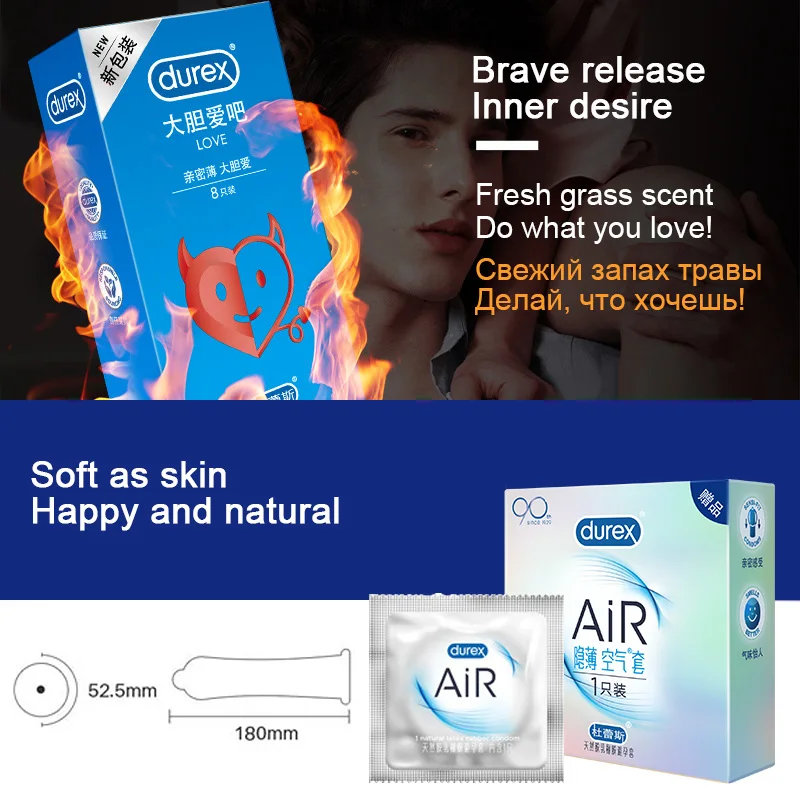 Презервативы Durex 4 в 1 из натурального латекса со смазкой | Красота и здоровье