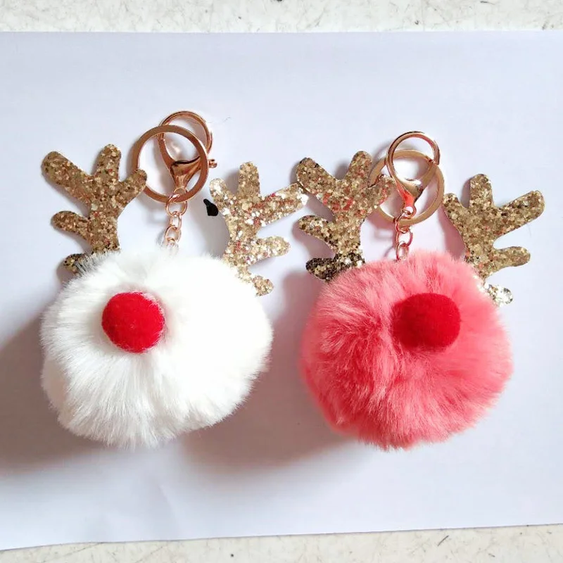 Очаровательный плюшевый шар с рогами оленя в богемном стиле автомобильная сумка