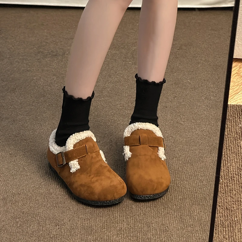 

Туфли женские с закрытым носком, повседневные кроссовки, универсальные Мокасины с круглым носком, резиновая подошва, в стиле ретро, разные цвета, 2023