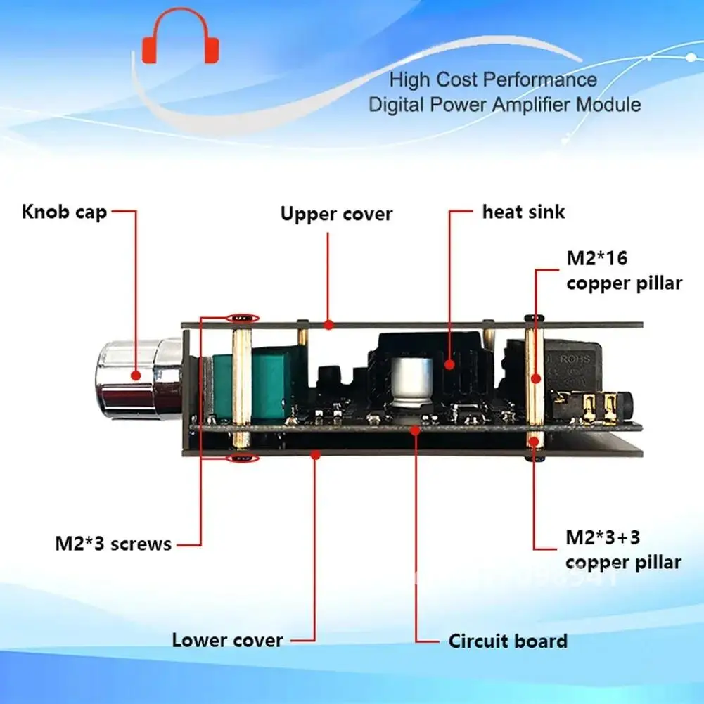ZK-MT21 Плата канала усилителя сабвуфера CS8673E 2.1 стереоусилителя мощности звука Bass AMP