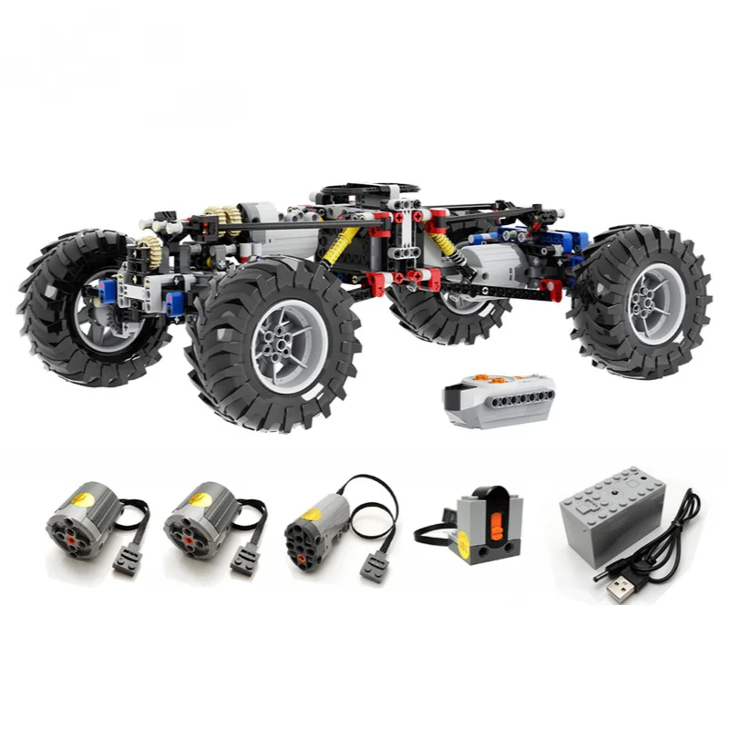 NEW High-Tech 4WD Off-road Front Suspension System MOC Building Blocks Bricks Parts Kits RC Model Cars for kids Boys DIY Toys