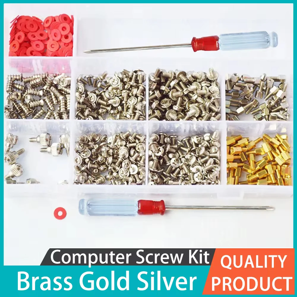 Набор винтов для компьютера комплект установки болтов на печатной плате красные