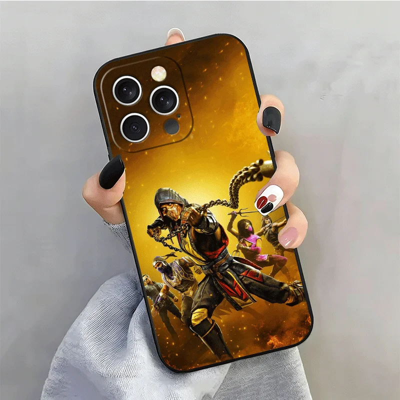 Фото Мягкий силиконовый чехол для iPhone 15 16 17 Pro Max с дизайном Mortal Kombat Game Shell 17E 16E 14 Plus 13 Mini 12 11 Air 7 SE 8 №5