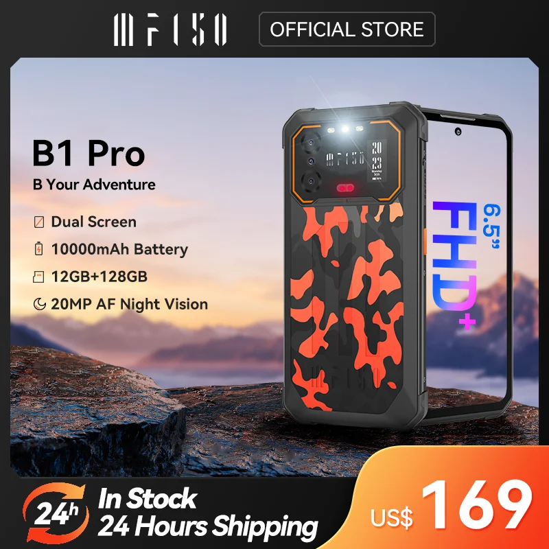 Прочный станок IIIF150 B1 Pro 6 5 дюйма FHD + два дисплея 10000 мАч камера ночного видения 20 МП 48 макро 2 Android 12 ГБ | Отзывы и видеообзор -1005005760979266