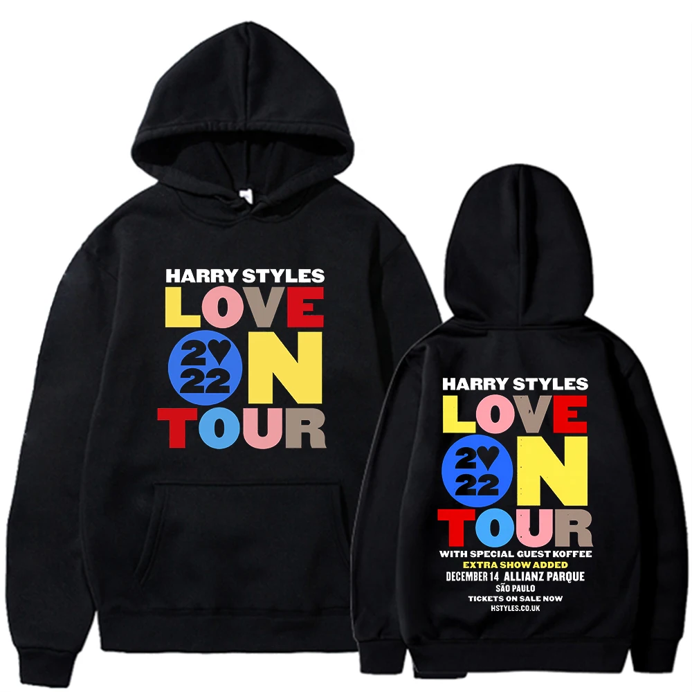 

Толстовка с капюшоном Love on Tour концерт 2023, мужская и женская одежда, толстовка с капюшоном, модные толстовки большого размера в стиле Харадзюку для девушек, уличная одежда для пар