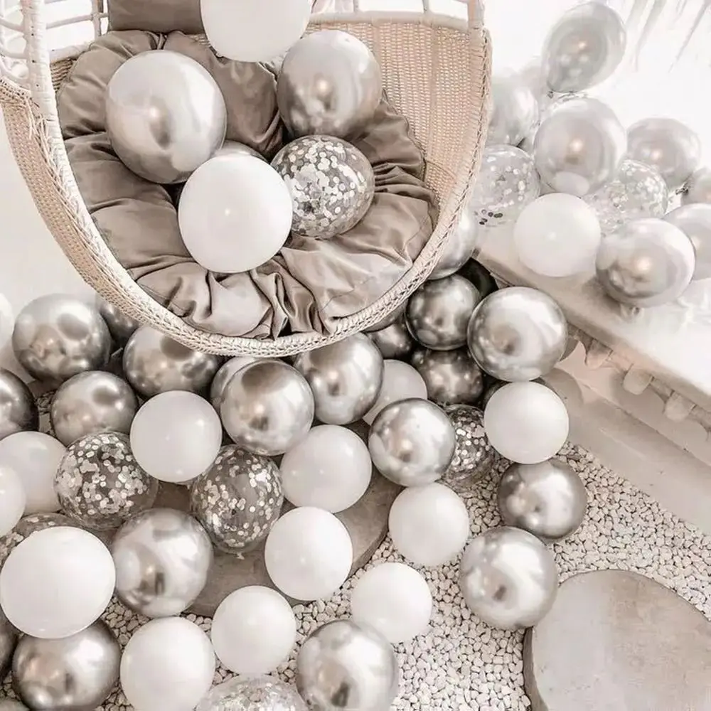 35 шт. латексные воздушные шары с конфетти