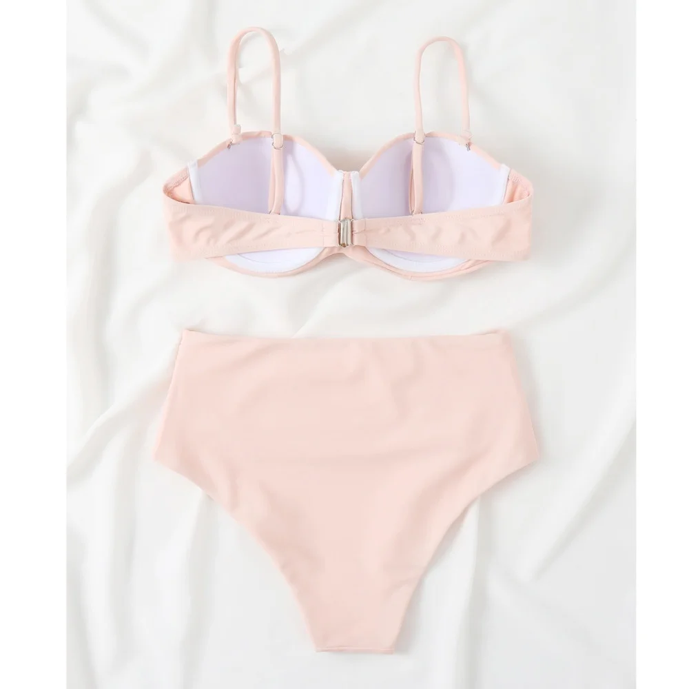 Рисунок 4 - Однотонное Плиссированное бикини с высокой талией