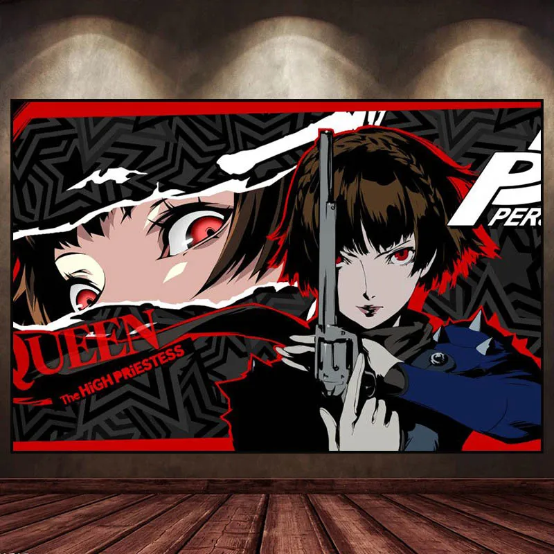 Персона 5 Видеоигра Аниме Картон Постеры Холст Живопись Настенное искусство Печати Картины для Гостиной Детей Современный домашний декор на.