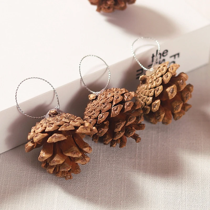 6 шт. милые мини сосновые шишки реквизит для фотосессии аксессуары 4 см