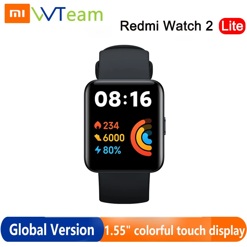 Умные часы Xiaomi mi Redmi Watch 2 lite умные Bluetooth Mi Band 1 55 дюйма HD GPS спортивный браслет с