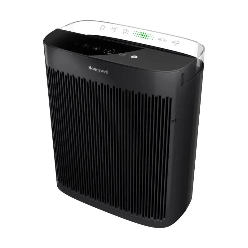 

Air Purifier with Air Quality Indicator and Auto Mode, Allergen Reducer for Extra-Large Rooms (500 sq. ft), Black Wildfire/Smoke