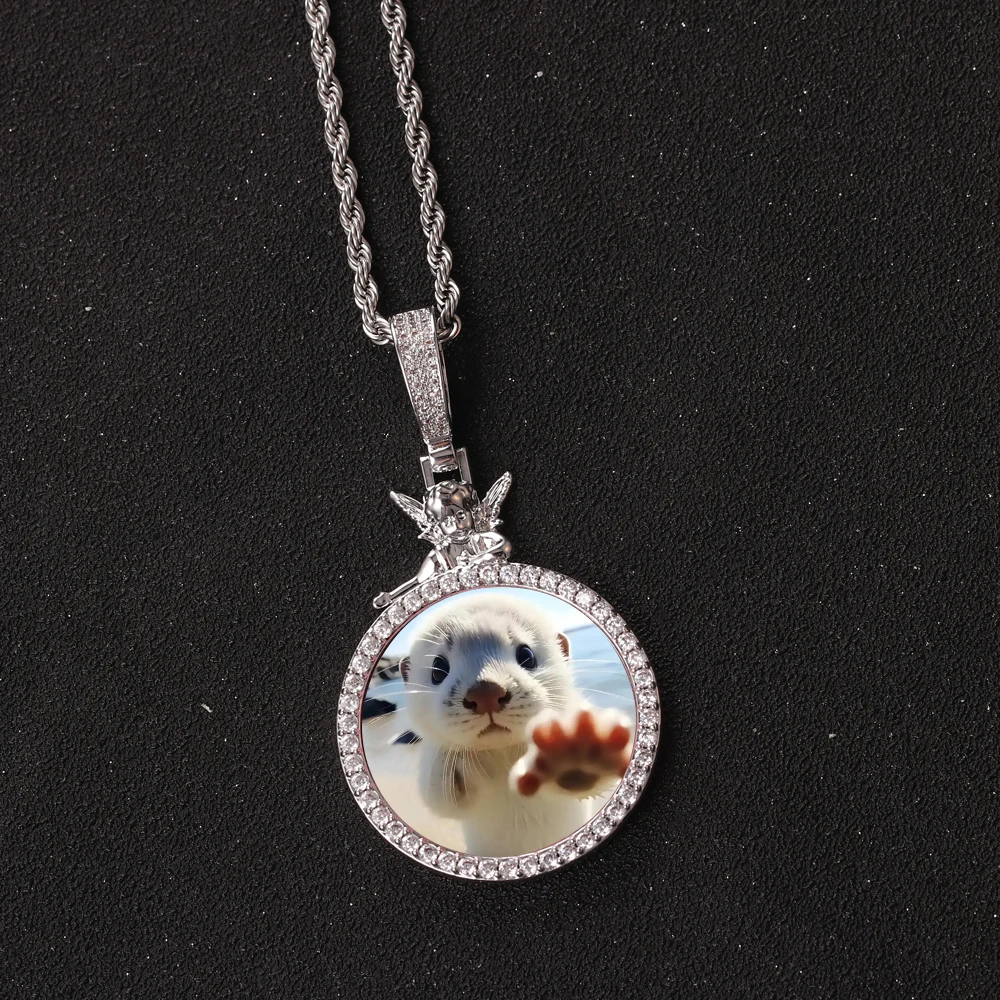 Новое персонализированное ожерелье со стеклянным ангелом ювелирное изделие для