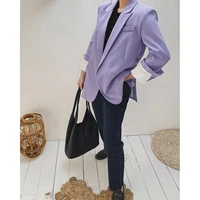 2022 womens purple spring plain jacket za cheap coat clothes blazer oversize trench parkas y2k cardigan custom oem free shippin