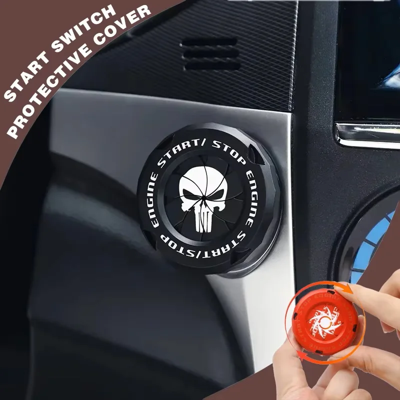 

Защитная крышка переключателя зажигания автомобиля Onekey, крышка кнопки запуска и остановки, украшение двигателя, кольцо запуска мотоцикла