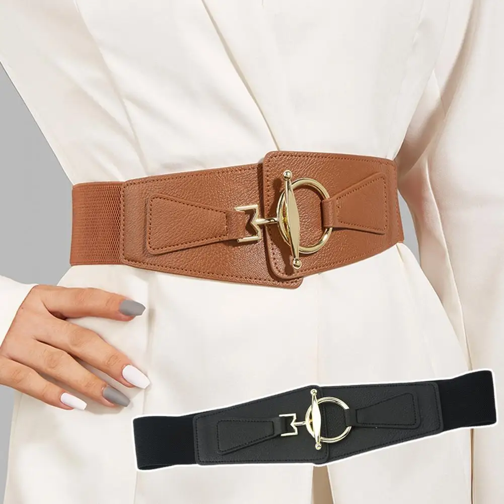 

Женский широкий пояс-ветровка с пряжкой из сплава