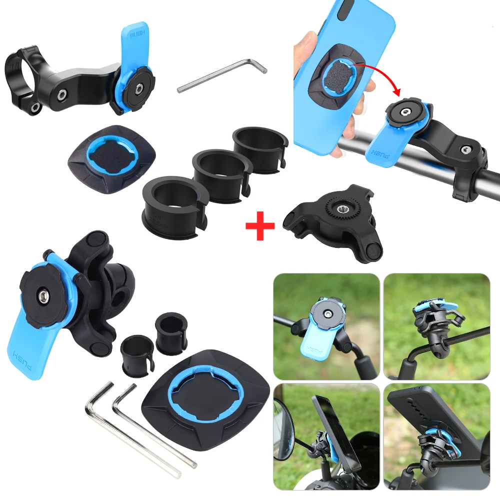 

Motorcycle Phone Holder Bicycle Handlebar Stem Holder Shock Absorber Universal Car Mobile Support Shock-resistant Handlebar