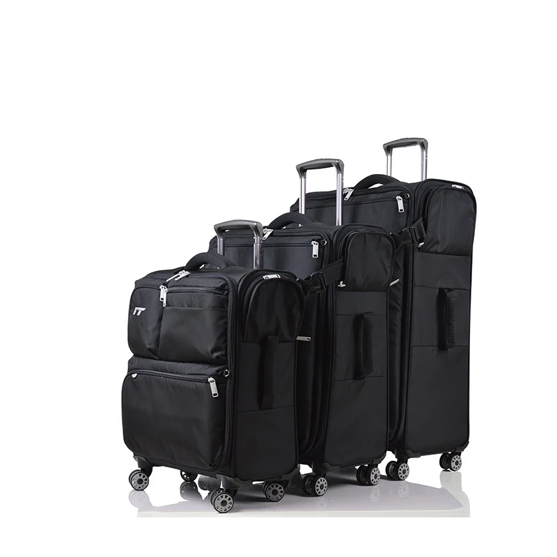

Oxford Waterproof Luggage Bag With Wheel Zipper Rolling Suitcase Trolley Spinner Fashion Trolley Luggage Set For Men