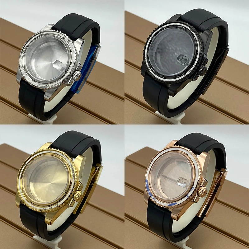 Корпус 40 мм аксессуары для часов NH35 резиновый браслет Seiko nh34 nh35 nh36 nh38 Miyota 8215 ETA 2824