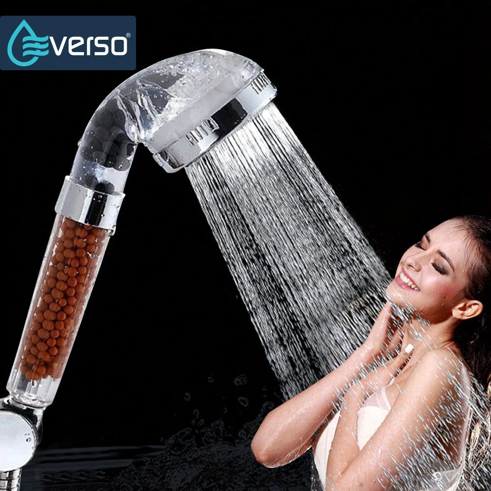 

EVERSO 125 Degree ABS Plastic Hand Hold Shower Handheld Shower Head Water Saving SPA Shower Head Set Ducha