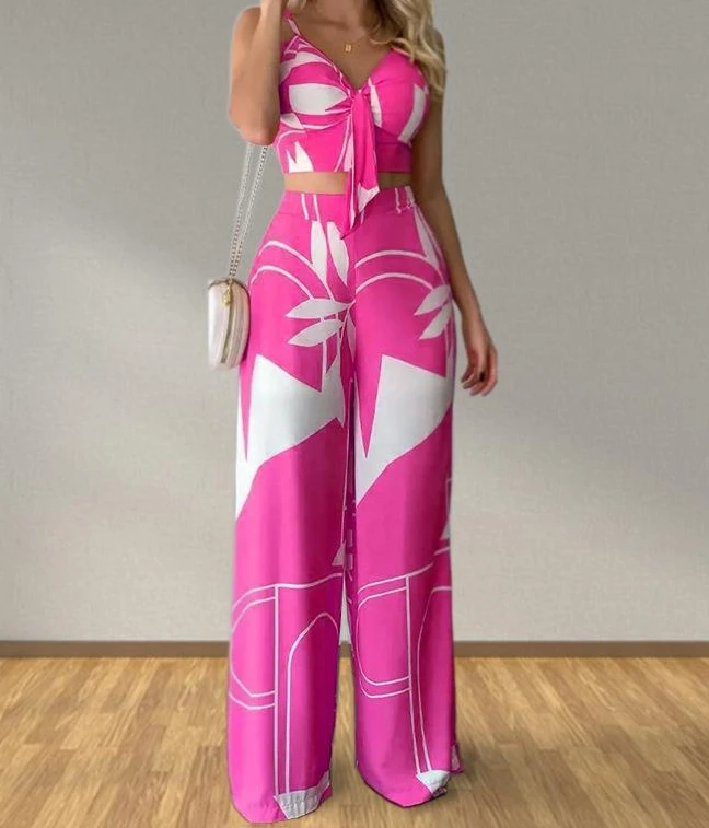 Женский комплект из двух предметов Элегантный Привлекательный Топ на бретельках