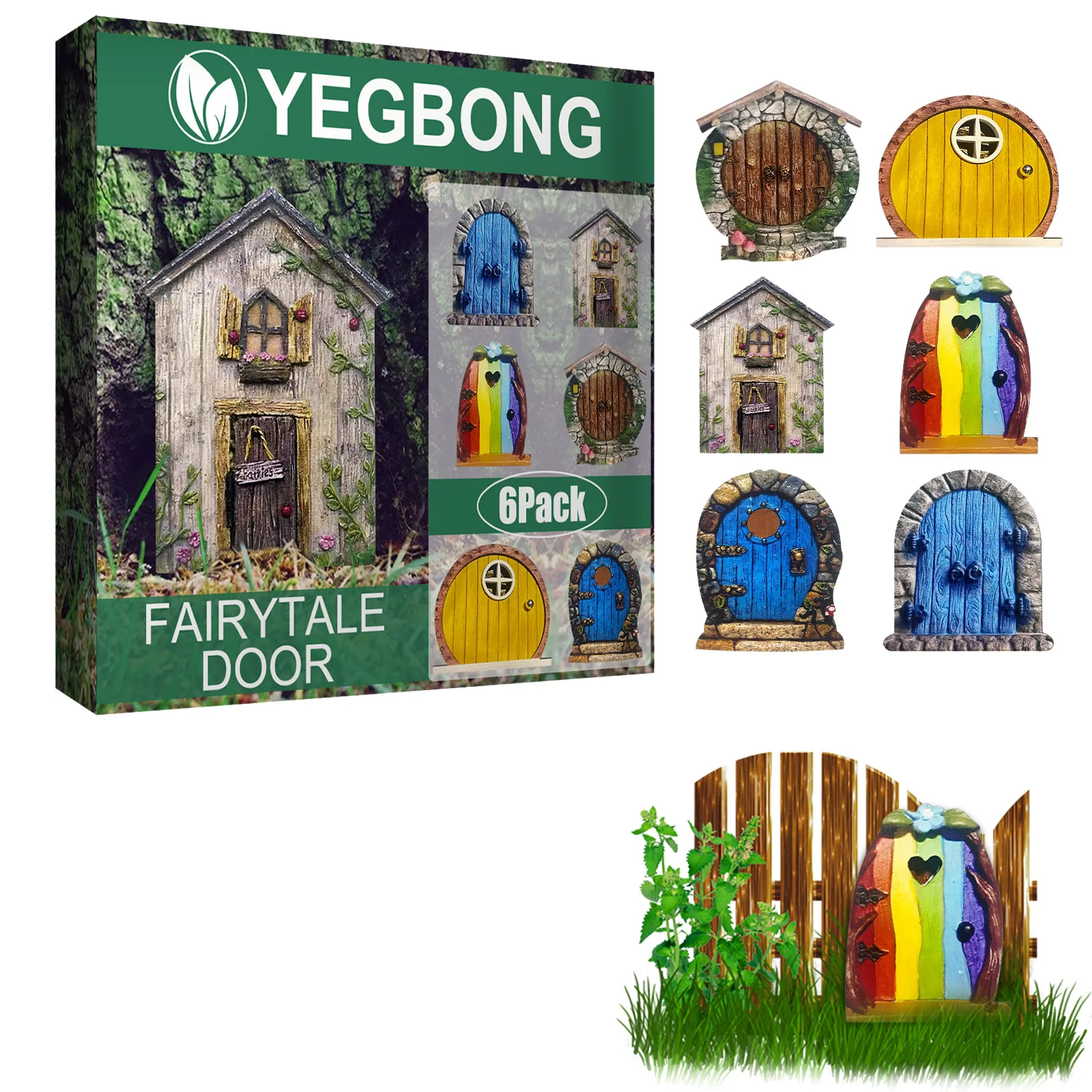 

Сказочная дверь для стены и деревьев, мини садовая деревянная сказочная дверь для дерева и стены, домашние дверные украшения, мини подарок д...
