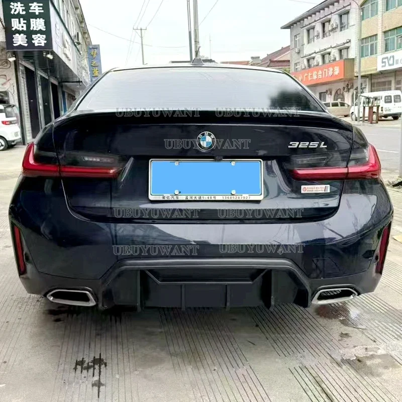 КАРБОНОВЫЙ ВЫГОД Для BMW НОВЫЙ G20 320 325 330 335 Бампер Задний Quad Диффузор Глянцевый