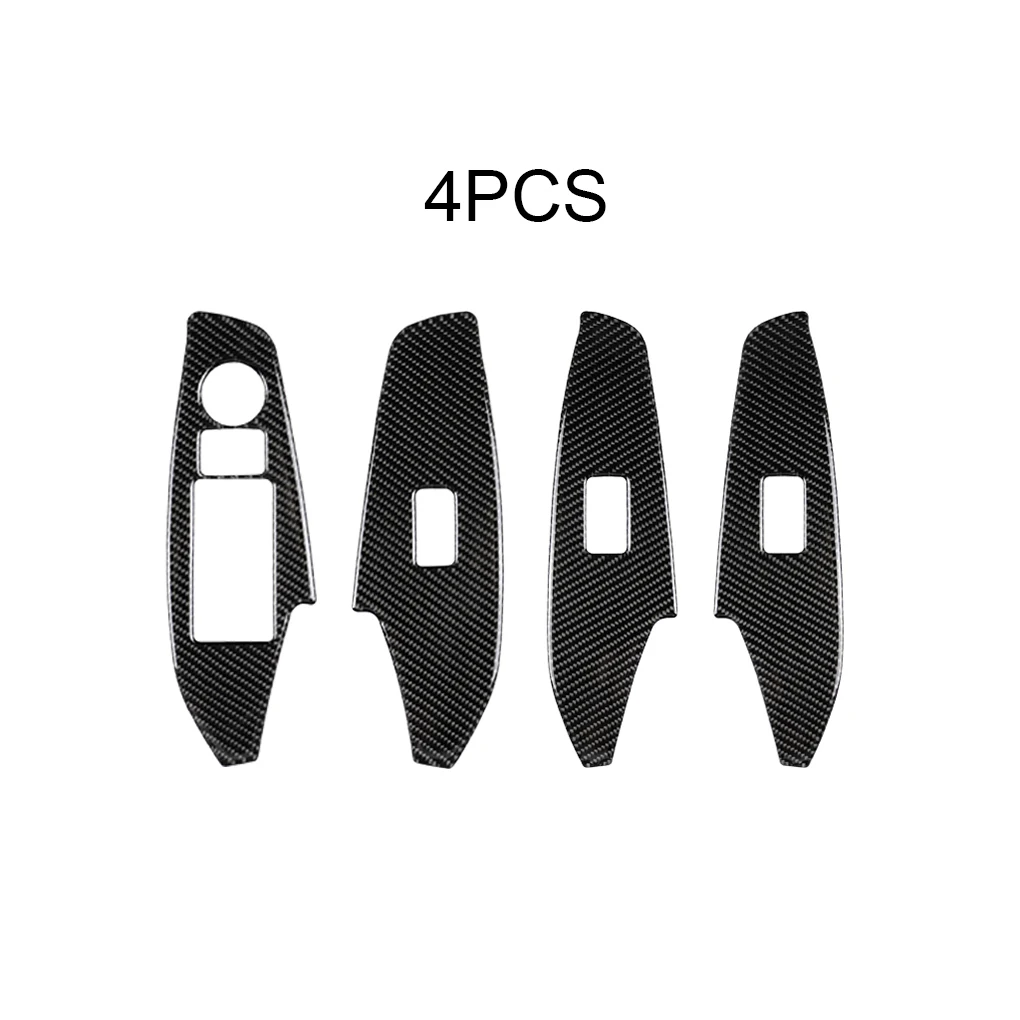 

Replacement For Mazda 3 Axela 2017-2018 4pcs/set Window Control Switch Panel Cover Trim Carbon Fiber Sticker RHD
