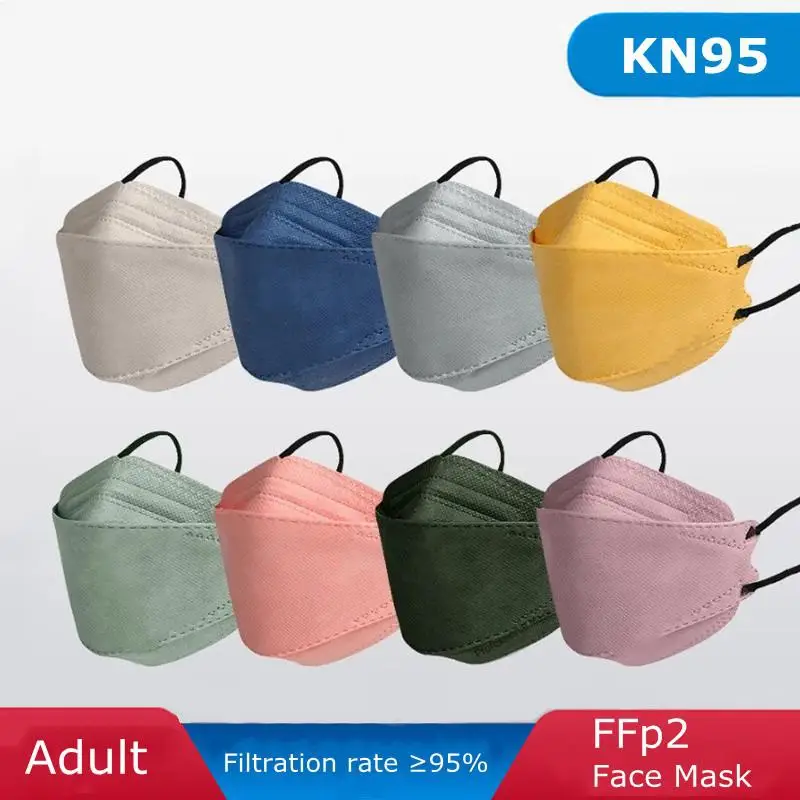 

Adult KN95 Mascarillas Morandi FFP2 Mask 4 Layer Protection Breathable Face Masks Dustproof Respirator Mouth Cover Masque