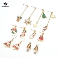 xiaoboacc christmas earrings for women fashion snowflake christmas tree dangle earrings jewelry