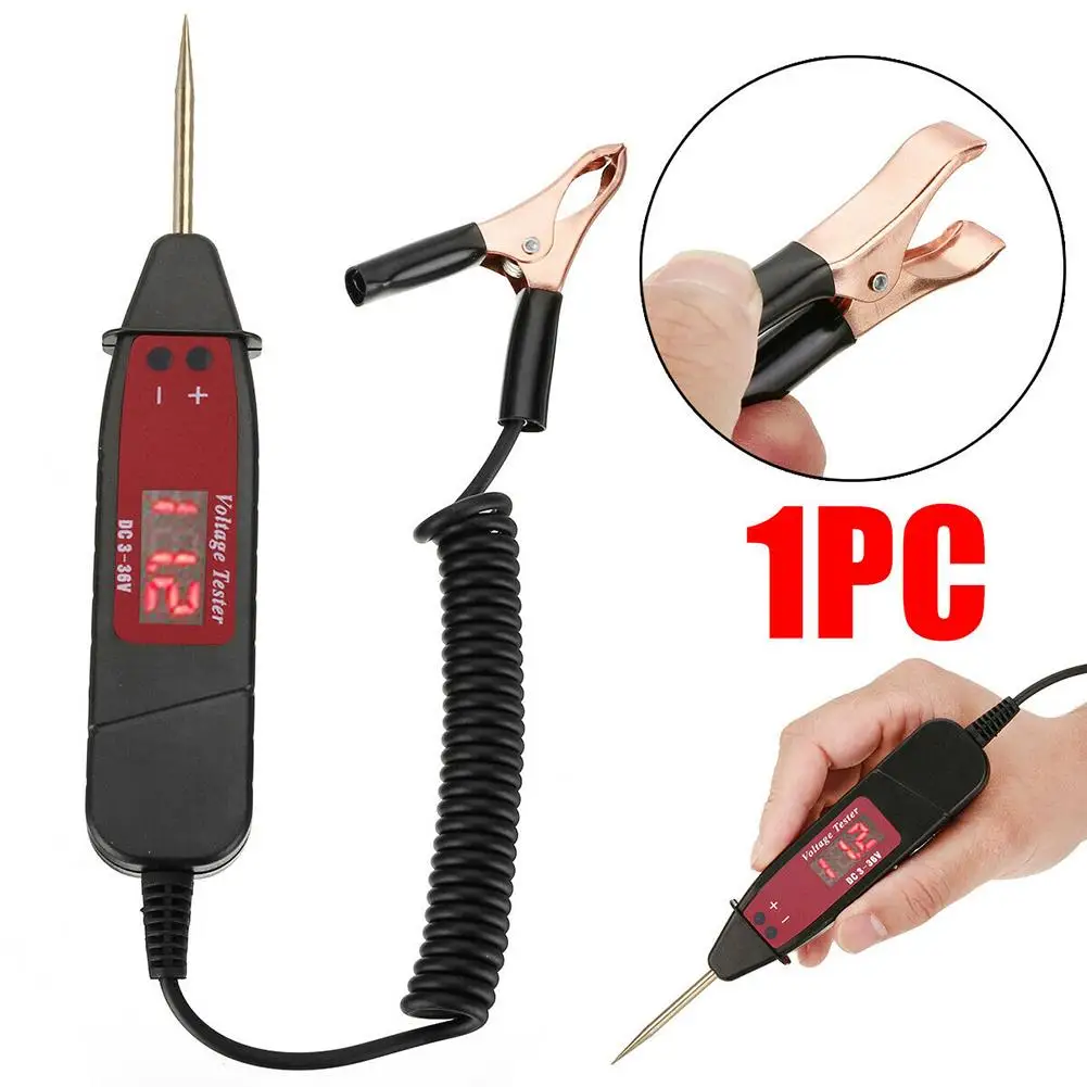 

Universal 5-36V LCD Digital Circuit Tester Voltage Meter Pen Car Circuit Scanner Power Probe Automotive Diagnostic Tools