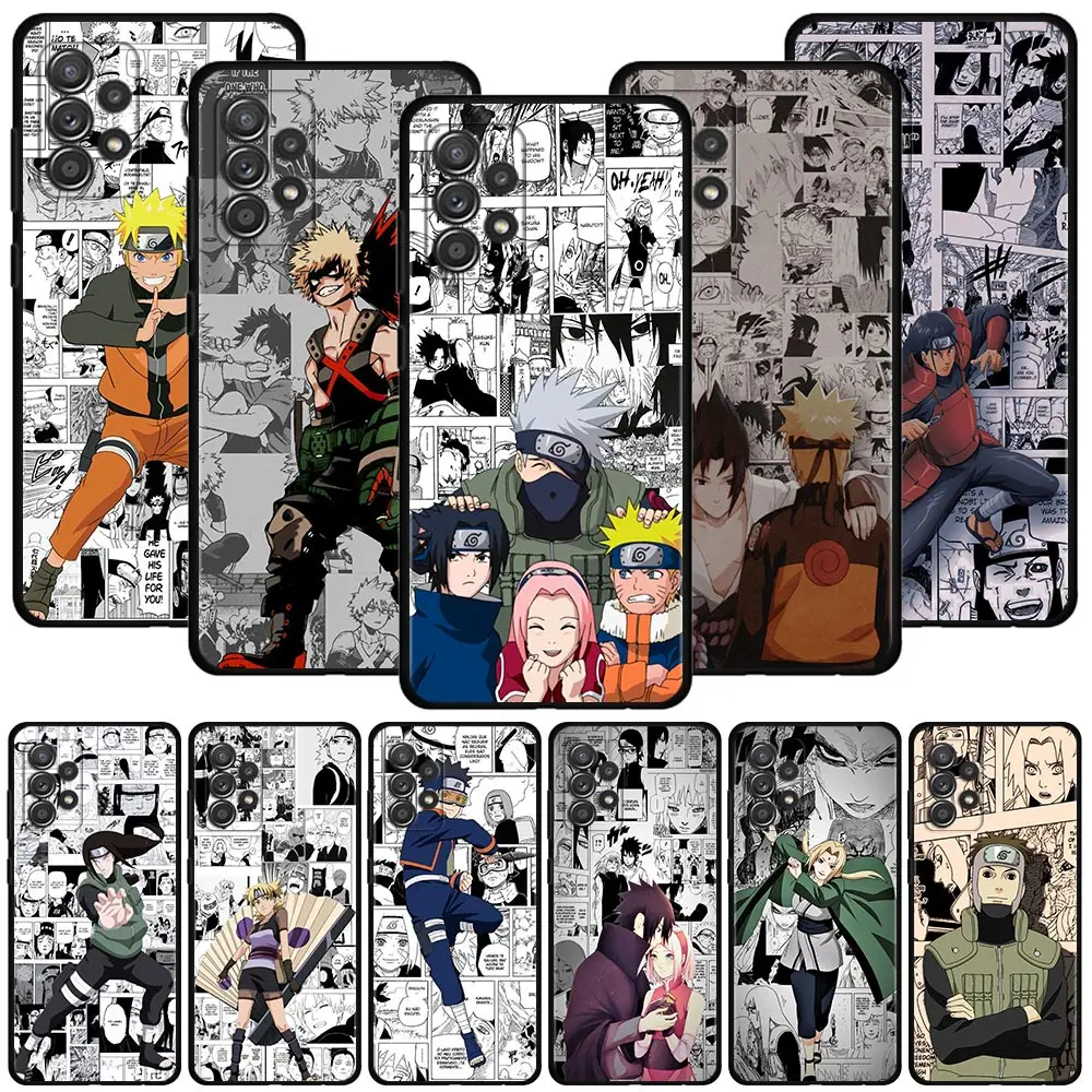 

Naruto Manga Akatsuki Kakashi Phone Case For Samsung Galaxy A12 A52 A51 A71 A32 A21s A13 Cover A02s A32 5G A31 A72 A22 A52s A41