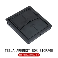 armrest hidden storage box for tesla model 3 y 2017 2021 push type interior modification accessories center console organizer