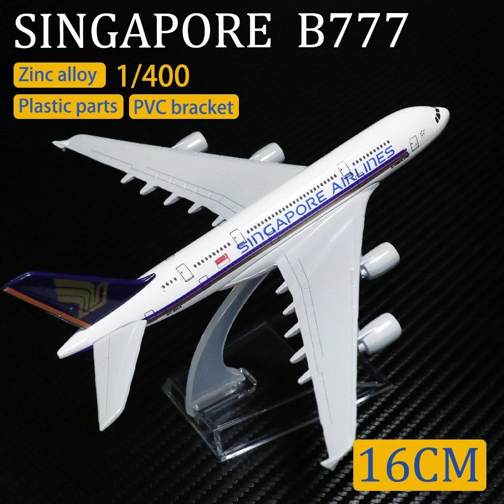 

Metal Aircraft Model 1:400 16cm Singapore Airlines A380 Model Aviation Airbus Simulation Alloy Material Children's Boy Toy Gift