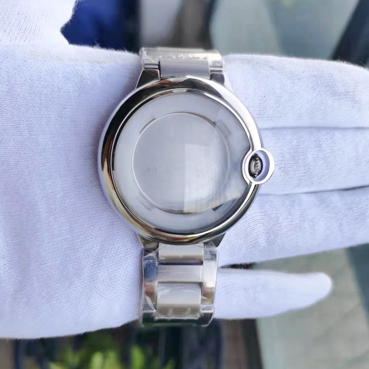 

42mm Stainless Steel Watch Case+Strap Watches Accessories Set for 2813 Mechanical Movement Case Butterfly Buckle Watchband Belt