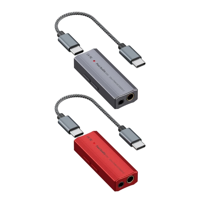 

DSD512 Мощный усилитель для наушников USB TypeC ЦАП Мини-аудиоусилитель Два выхода 3,5 мм и 4,4 мм Два выхода 87HC